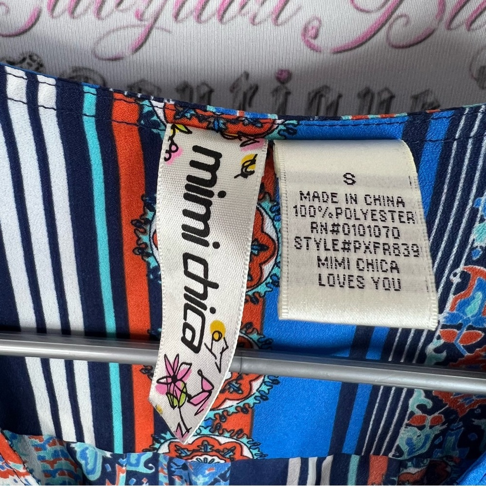 Mimi Chica dress Aztec button up Multicolor Long Sleeve Dress - Picture 8 of 11